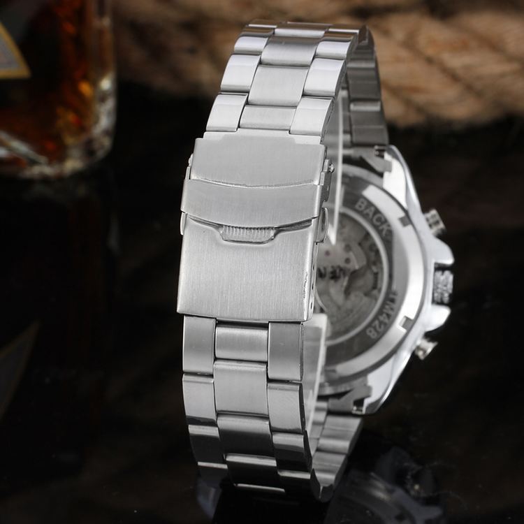 2016 Winner Fashion Design Black Mechanical Watch Steel Automatic Watch Men Black Stainless Steel Band Business Relogio Male