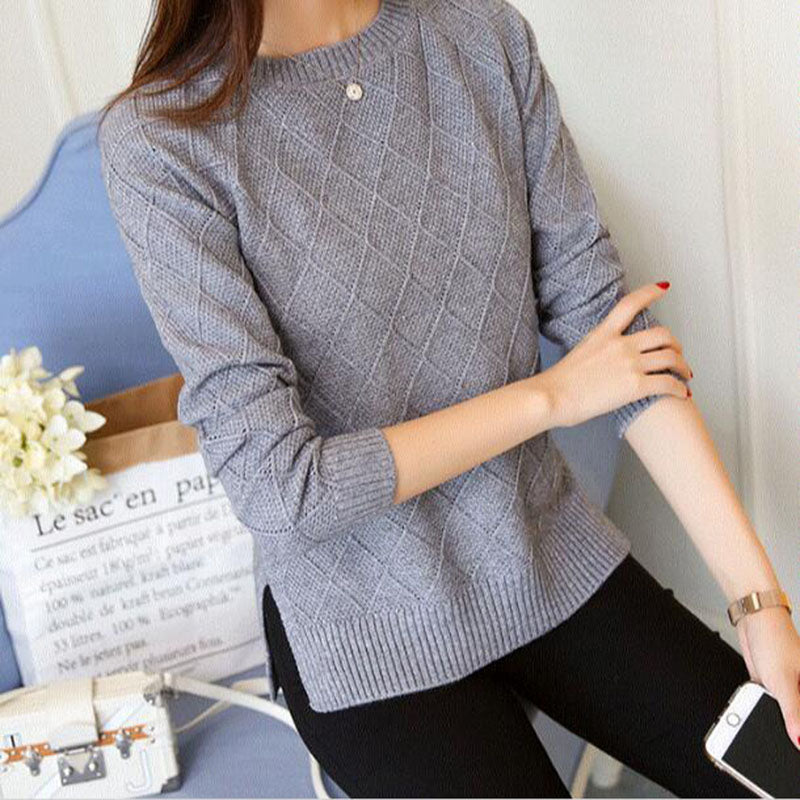 2018 New Thick Warm Autumn Winter Women Sweater Fashion Casual Knitted Ladies Tops Long Sleeve Female Pullovers Sweater Ac327