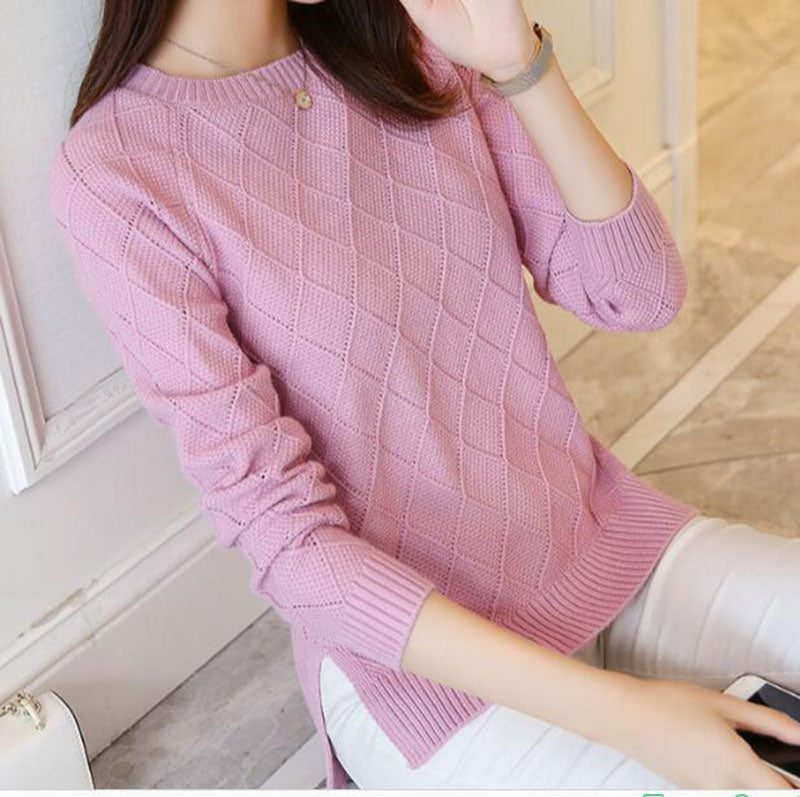 2018 New Thick Warm Autumn Winter Women Sweater Fashion Casual Knitted Ladies Tops Long Sleeve Female Pullovers Sweater Ac327