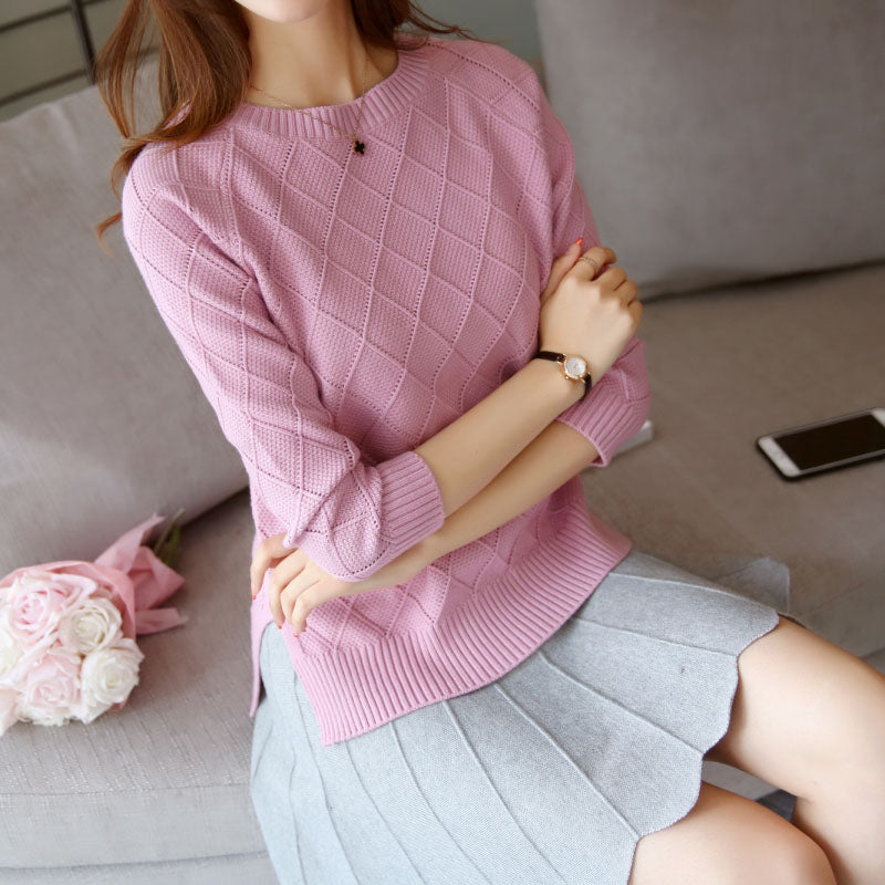 2018 New Thick Warm Autumn Winter Women Sweater Fashion Casual Knitted Ladies Tops Long Sleeve Female Pullovers Sweater Ac327