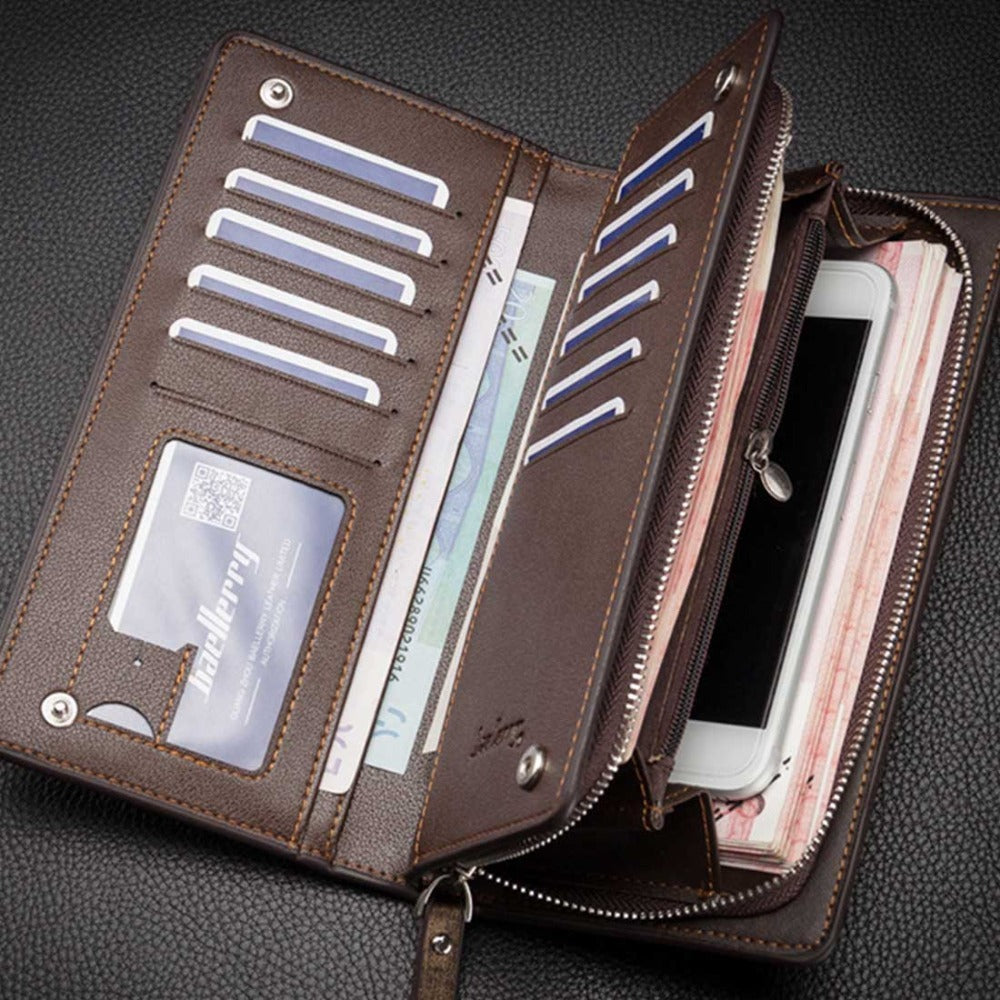2019 Baellerry Men Wallets Business Long Zipper Large Capacity Quality Male Purse With Card Holder Multi-Function Wallet For Men