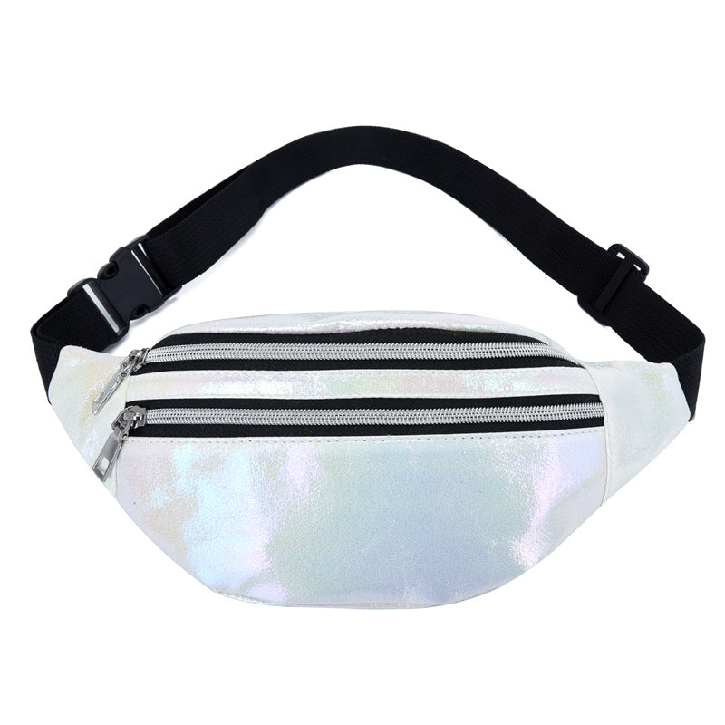 2020 Holographic Fanny Pack Hologram Waist Bag Laser Pu Beach Traverl Banana Hip Bum Zip Waistbags Women Belt Bag For Girls