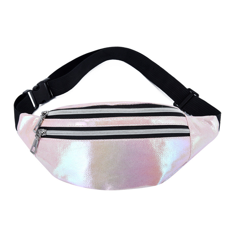 2020 Holographic Fanny Pack Hologram Waist Bag Laser Pu Beach Traverl Banana Hip Bum Zip Waistbags Women Belt Bag For Girls