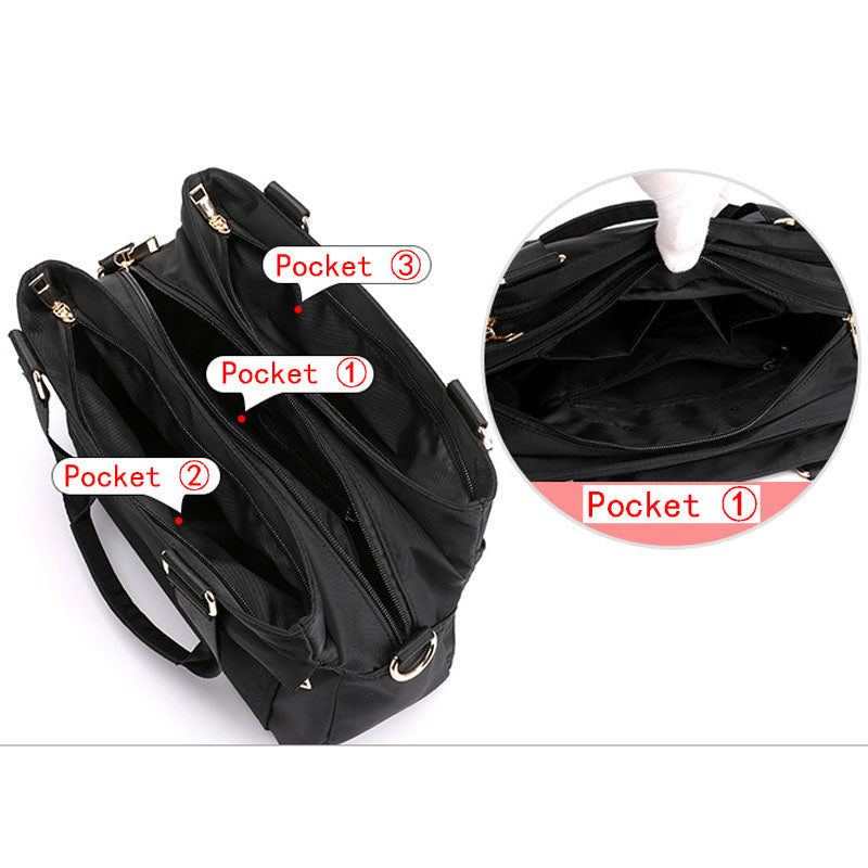 2020 New Women Bag Nylon Travel Bag Casual Women Handbags Totes Bag Quality Ladies Shoulder Bag Female Bags Business Bag Black