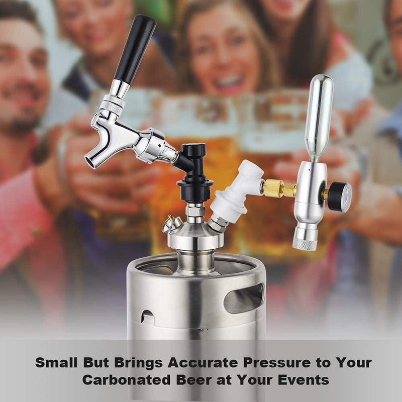 2020 Newest Co2 Charger Kit, 0-60Psi Co2 Regulator Mini Keg Charger With Ball Lock Gas Disconnect Portable For Home Brewing