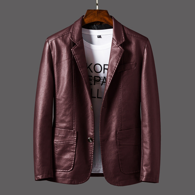 2020 Spring Pu Jackets Men Solid Color Leather Coat Casual Motorcycle Biker Leather Jacket Male Clothes Plus Size 5Xl 6Xl Hx294