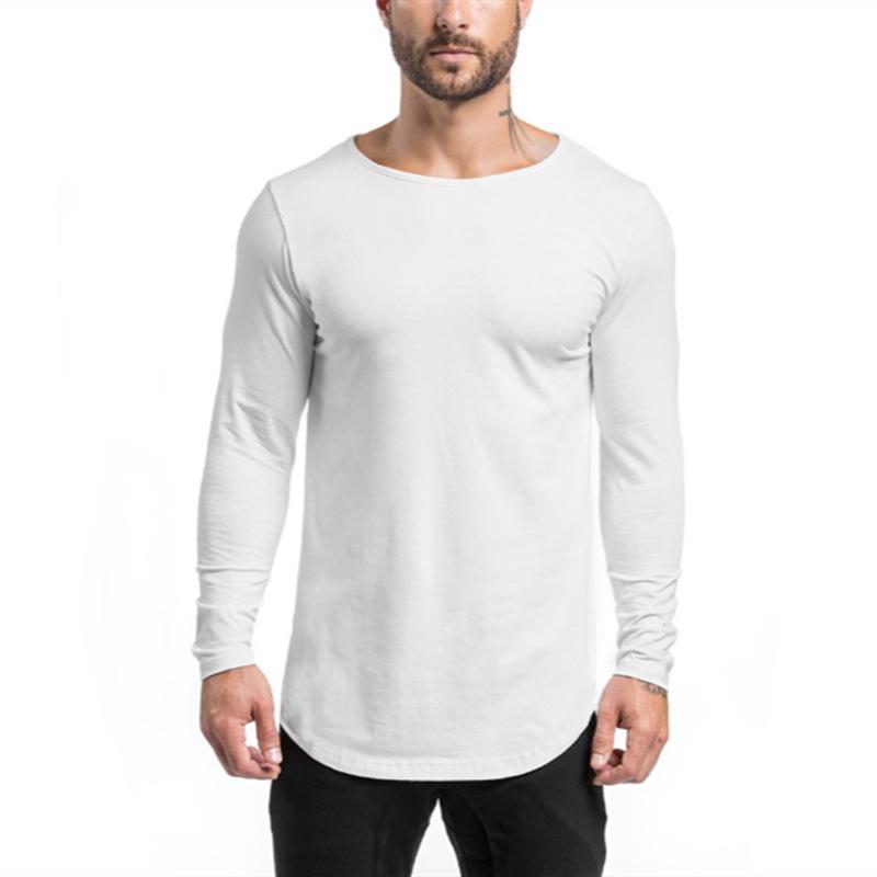 2020 Autumn And Winter Muscle Aesthetic Sports T-Shirt Fitness Running Top Cotton Round Neck Long Sleeve Sports Pullover