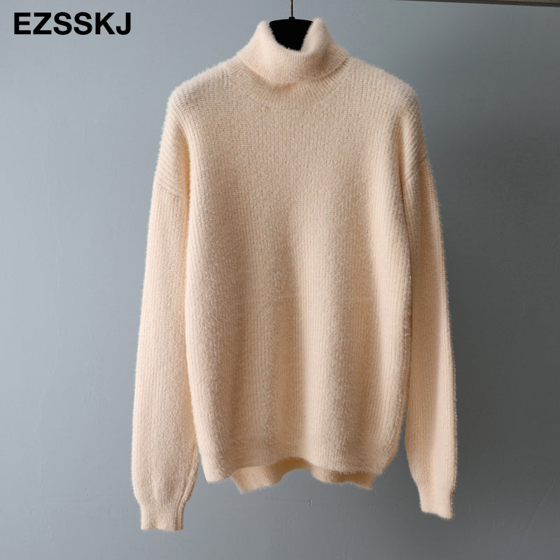 2020 Autumn Winter Oversize Turtlenect Thick Wool Cashmere Sweater Pullovers Women Long Sleeve Female Casual Big Sweater Jumper