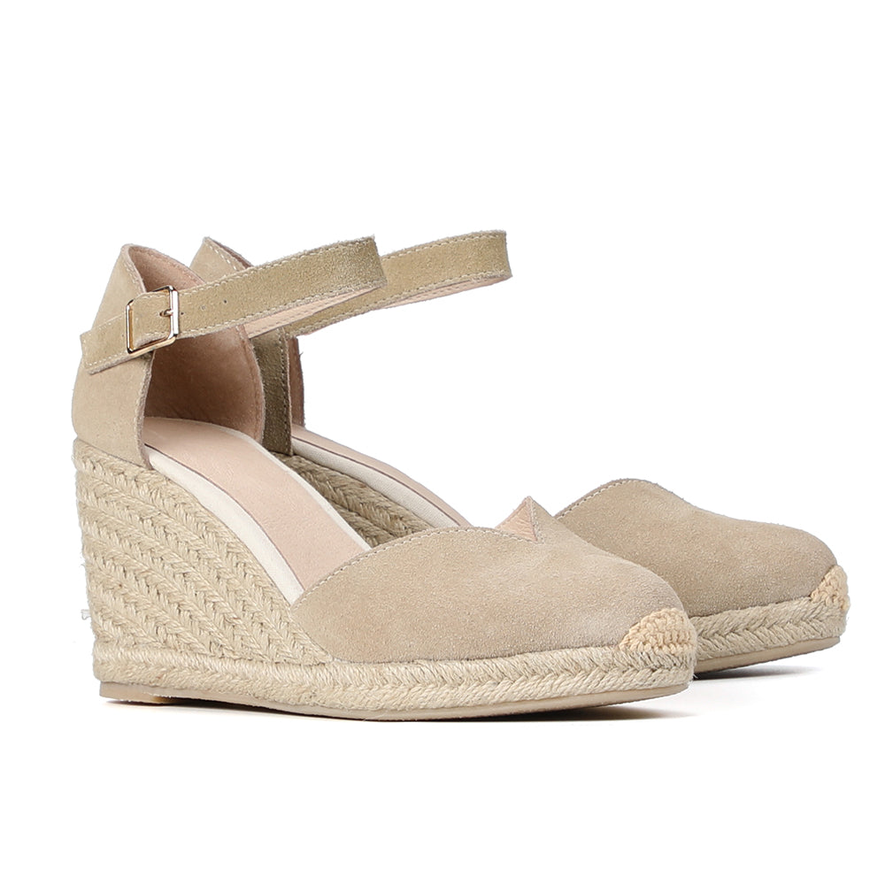 2021 5-9Cm Sandalias Mujer Promotion Genuine Ankle-Wrap Sandals Sapatos Mulher Wedge Heel Shoes For Closed Toe Wedges Ladies