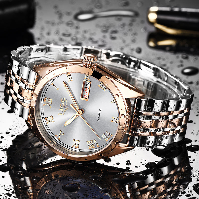 2021 Lige New Rose Gold Women Watch Business Quartz Watch Ladies Top Brand Luxury Female Wrist Watch Girl Clock Relogio Feminin