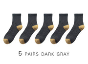 5 pares de gris oscuro