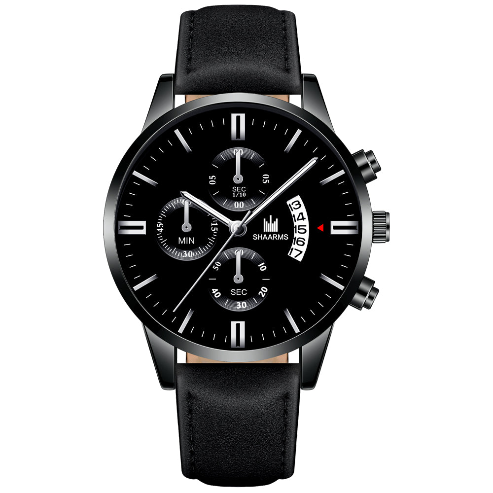 2021 Relogio Masculino Watches Men Fashion Sport Stainless Steel Case Leather Strap Watch Quartz Business Wristwatch Reloj Hombr