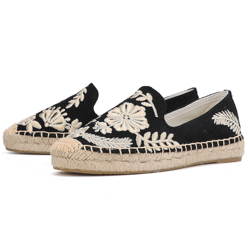 2021 Sapatos Womens Casual Espadrilles Slip-On Breathable Flax Hemp For Girl Shoes Fashion Embroidery Comfortable Ladies Girls