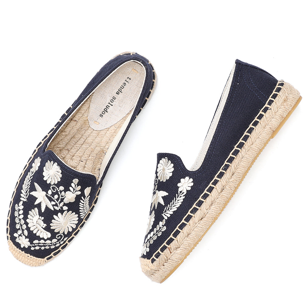 2021 Sapatos Womens Casual Espadrilles Slip-On Breathable Flax Hemp For Girl Shoes Fashion Embroidery Comfortable Ladies Girls