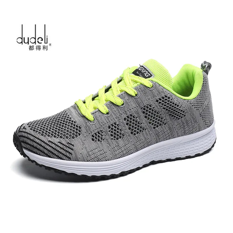 2021 Spring Women Shoes Flats Lady Fashion Casual Breathable Sneakers Mesh Running Shoes Women Sport Flat Platform Plus Size