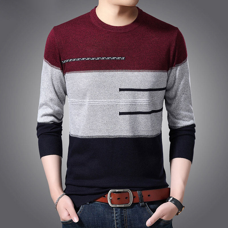 2022 Brand Male Pullover Sweater Men Knitted Jersey Striped Sweaters Mens Knitwear Clothes Sueter Hombre Camisa Masculina 100