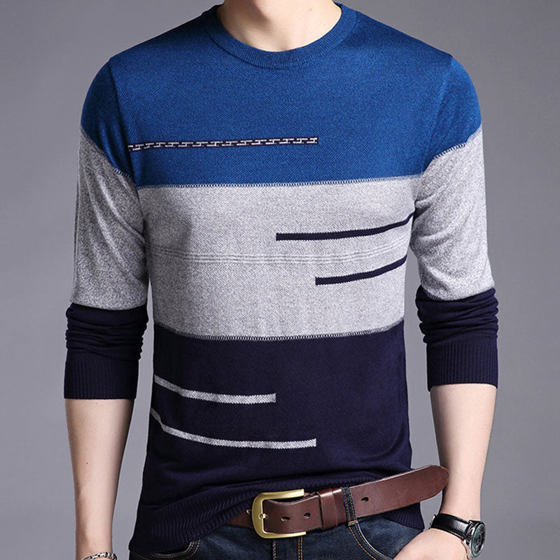 2022 Brand Male Pullover Sweater Men Knitted Jersey Striped Sweaters Mens Knitwear Clothes Sueter Hombre Camisa Masculina 100