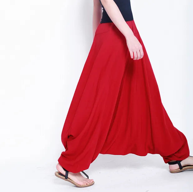 2022 Casual Harem Plants,Loose Women Casual Trousers,Wide Leg Pants,Pantskirt,  -  Woman Big Crotch Pants,Bloomers