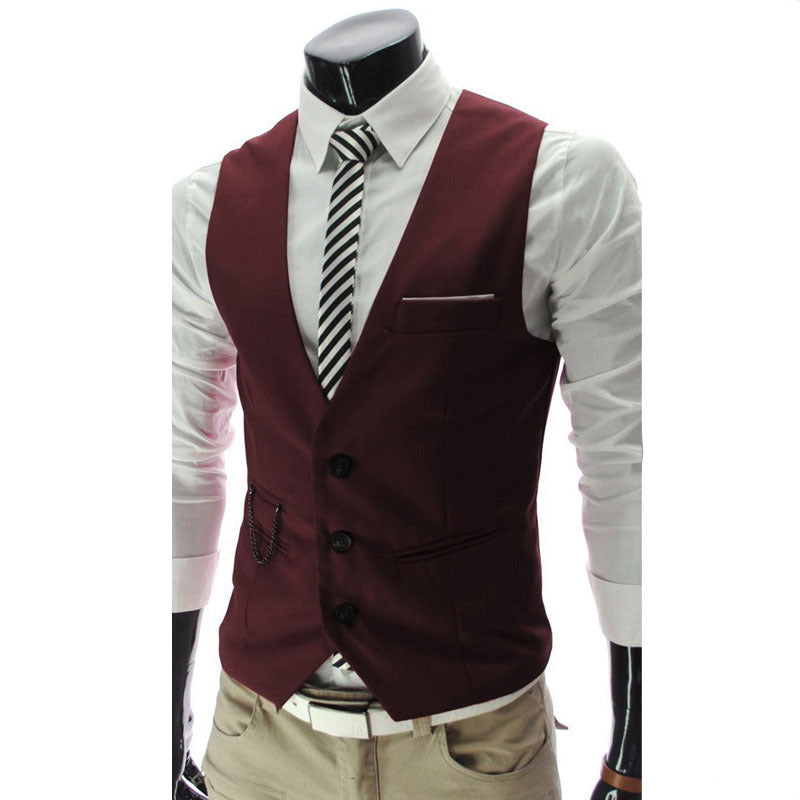 2022 New Arrival Dress Vests For Men Slim Fit Mens Suit Vest Male Waistcoat Gilet Homme Casual Sleeveless Formal Business Jacket
