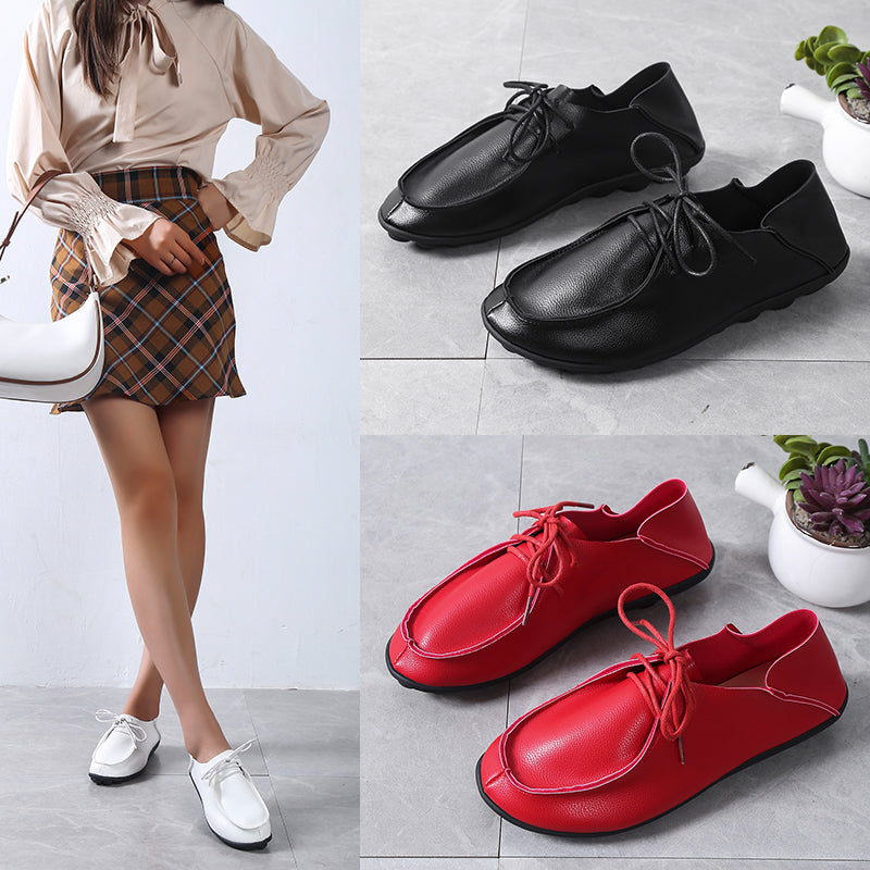 2022 Summer Style Women Ballet Flats Round Toe Slip On Shoes Red Flats Shoes White Woman Loafers Zapatos Mujer Size 43