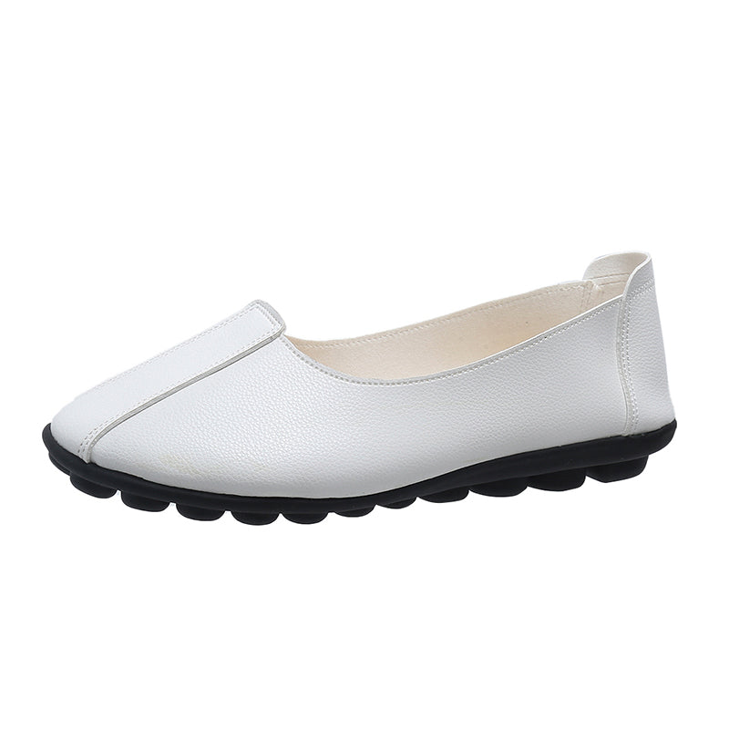 2022 Summer Style Women Ballet Flats Round Toe Slip On Shoes Red Flats Shoes White Woman Loafers Zapatos Mujer Size 43