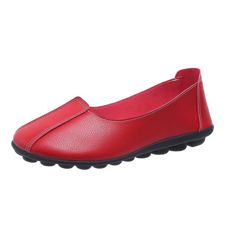 2022 Summer Style Women Ballet Flats Round Toe Slip On Shoes Red Flats Shoes White Woman Loafers Zapatos Mujer Size 43