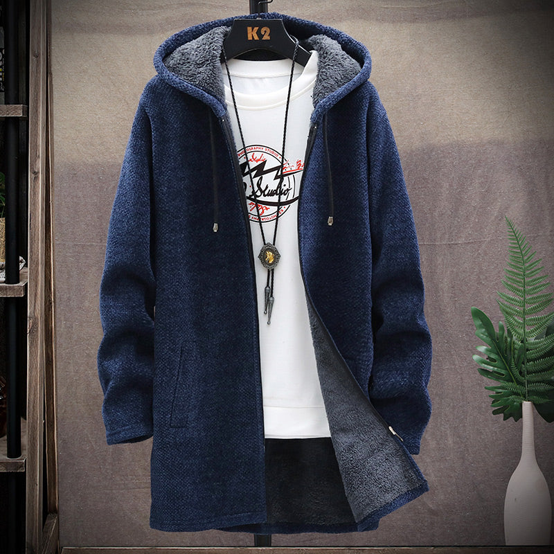 2022 Winter New Arrival Men'S Sweaters Cardigan Men Knitted Thicken Mens Hooded Coat Male Slim Fit Knitting Sweater M-3Xl