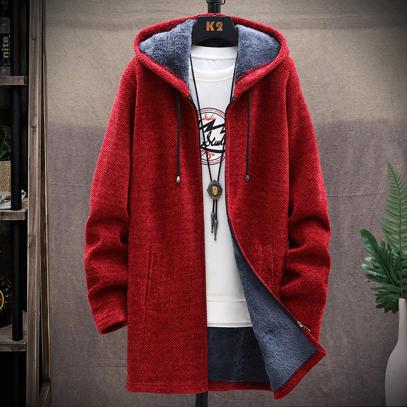 2022 Winter New Arrival Men'S Sweaters Cardigan Men Knitted Thicken Mens Hooded Coat Male Slim Fit Knitting Sweater M-3Xl