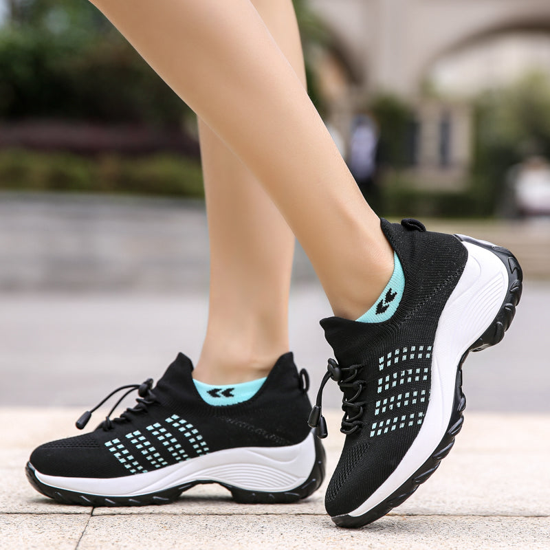 2022 Women Flat Platform Shoes Woman Sneakers For Women Breathable Mesh Tenis Ladies Shoes For Sock Sneakers Zapatillas Mujer