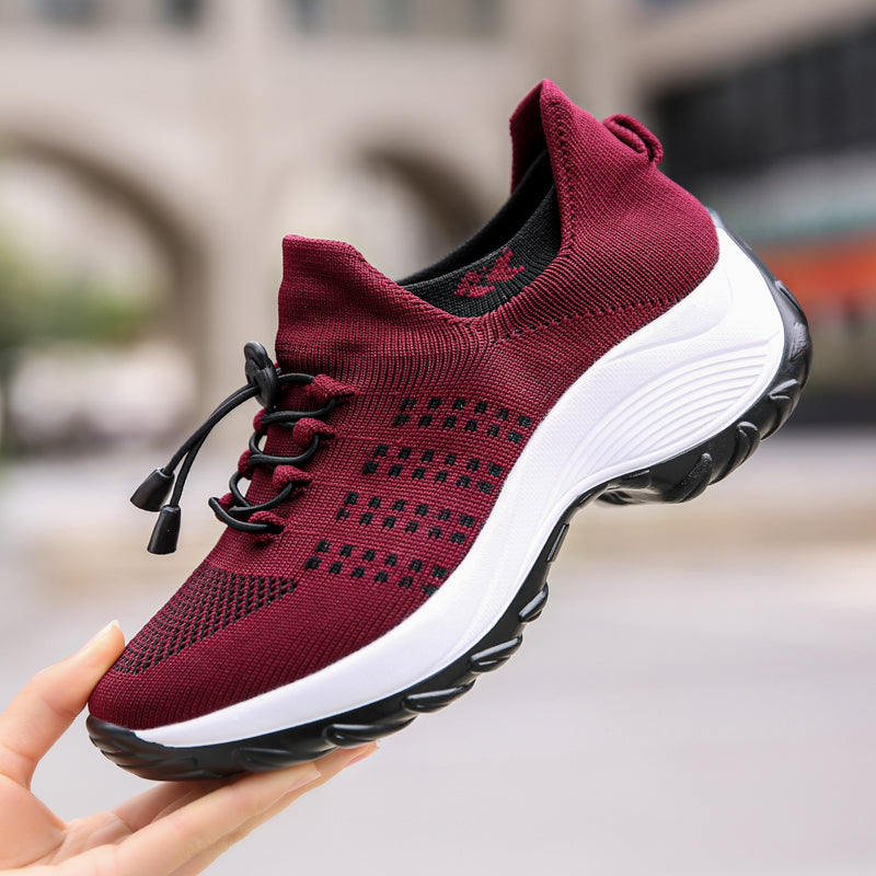 2022 Women Flat Platform Shoes Woman Sneakers For Women Breathable Mesh Tenis Ladies Shoes For Sock Sneakers Zapatillas Mujer