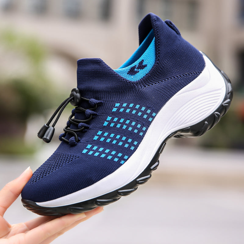 2022 Women Flat Platform Shoes Woman Sneakers For Women Breathable Mesh Tenis Ladies Shoes For Sock Sneakers Zapatillas Mujer