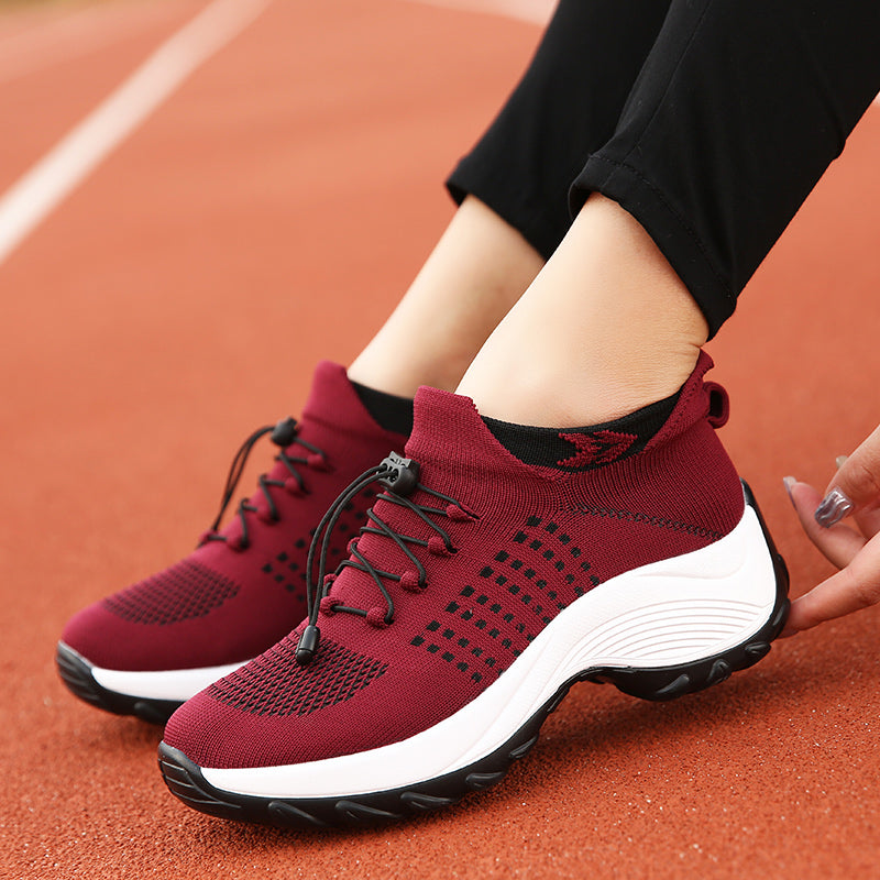 2022 Women Flat Platform Shoes Woman Sneakers For Women Breathable Mesh Tenis Ladies Shoes For Sock Sneakers Zapatillas Mujer