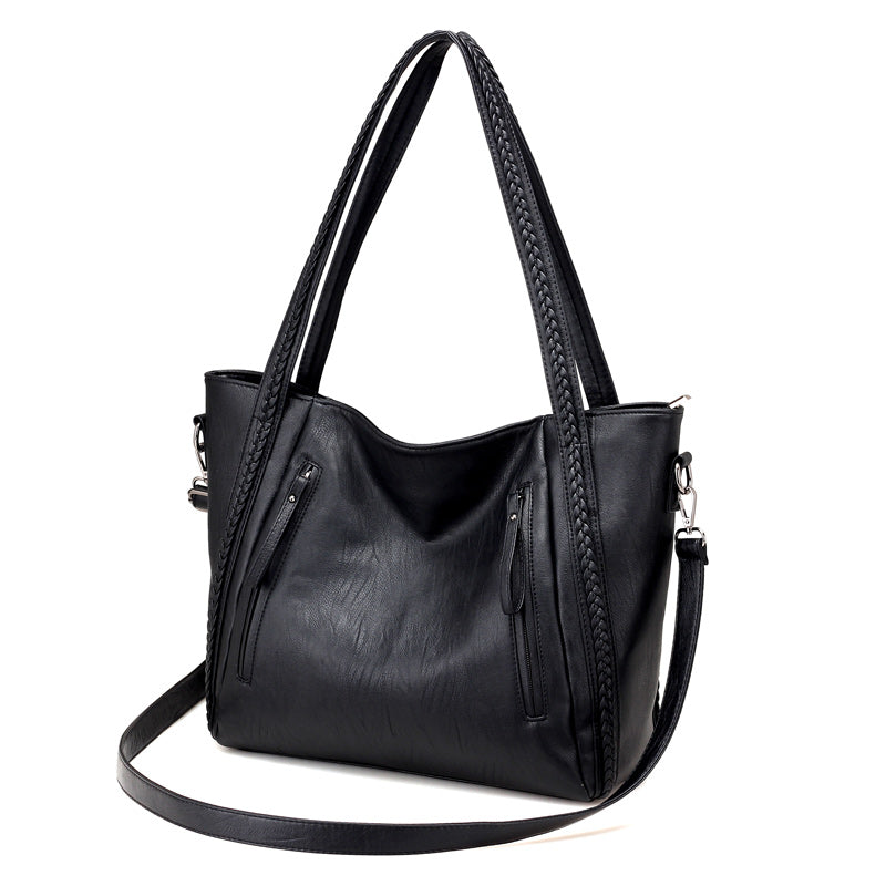 2022 Brand High Quality Soft Leather Large Pocket Casual Handbag Women'S Handbag Shoulder Bag Large Capacity Handbag