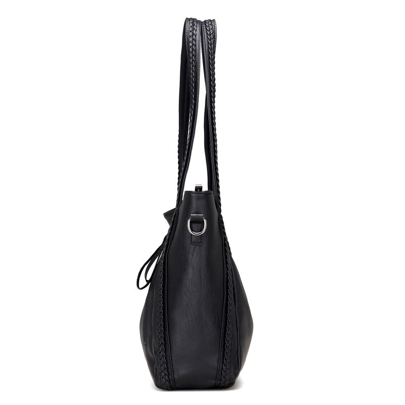 2022 Brand High Quality Soft Leather Large Pocket Casual Handbag Women'S Handbag Shoulder Bag Large Capacity Handbag