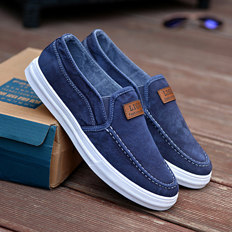 2023 Blue Casual Men Shoes Summer Moccasin Shoes Slip On Designer Male Flats Canvas Shoes Alpargatas Zapatillas Superstar