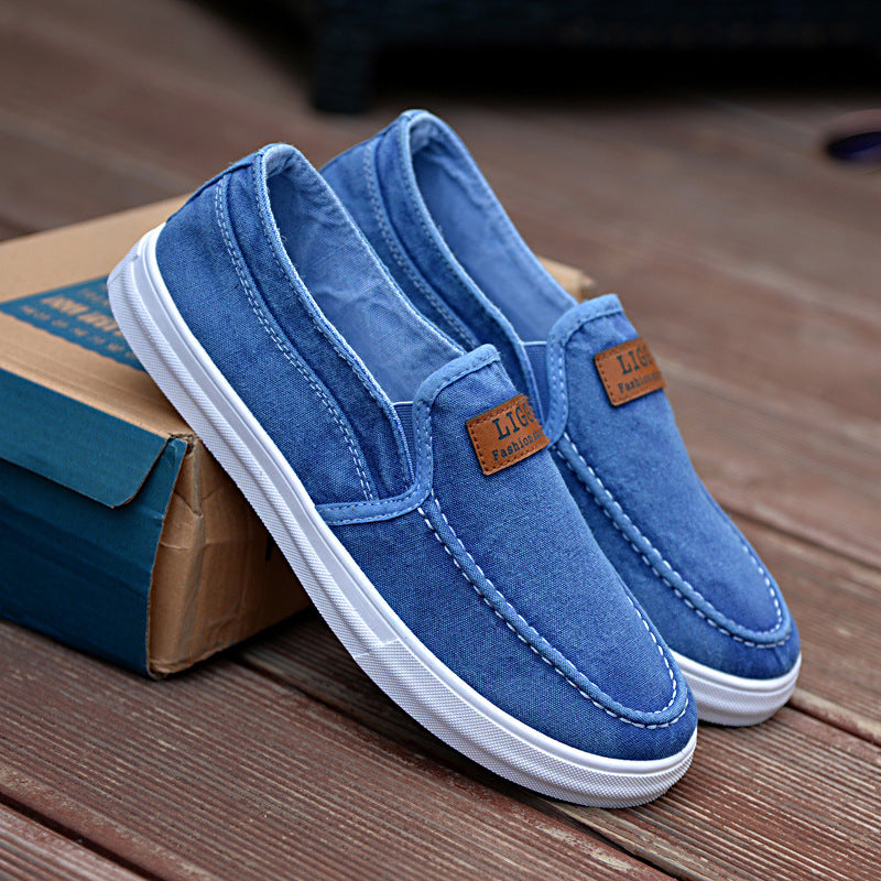 2023 Blue Casual Men Shoes Summer Moccasin Shoes Slip On Designer Male Flats Canvas Shoes Alpargatas Zapatillas Superstar