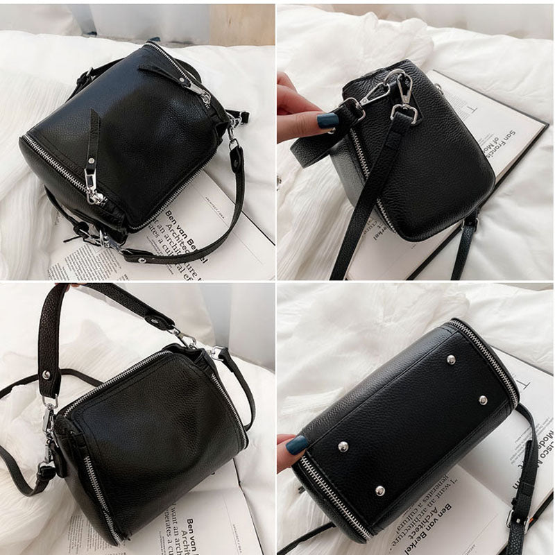 2023 New Genuine Leather Handbag Designers Women Messenger Bags Females Bucket Bag Leather Crossbody Shoulder Bag Handbag Bolsa