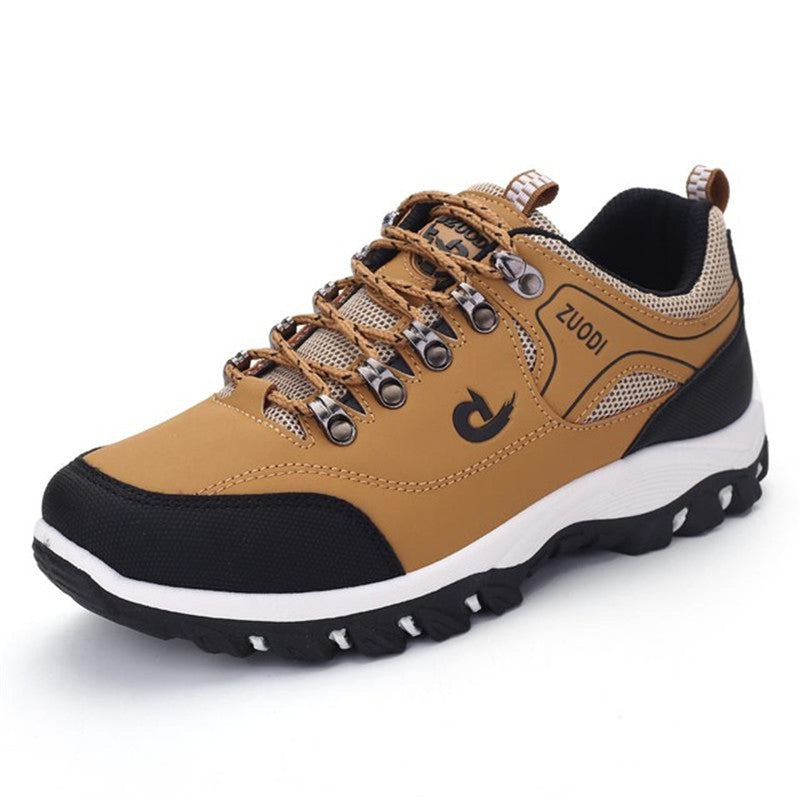 2023 Spring Autumn Breathable Light Men'S Shoes Wearable Hiking Sneakers Non-Slip Quality Leather Casual Shoes Big Size 39-47