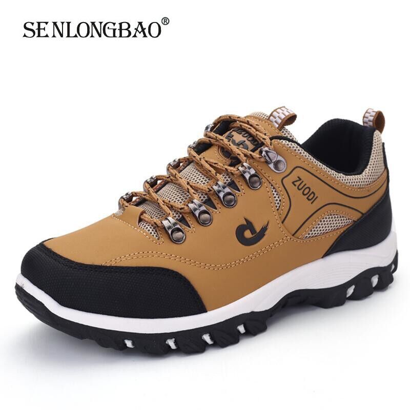 2023 Spring Autumn Breathable Light Men'S Shoes Wearable Hiking Sneakers Non-Slip Quality Leather Casual Shoes Big Size 39-47