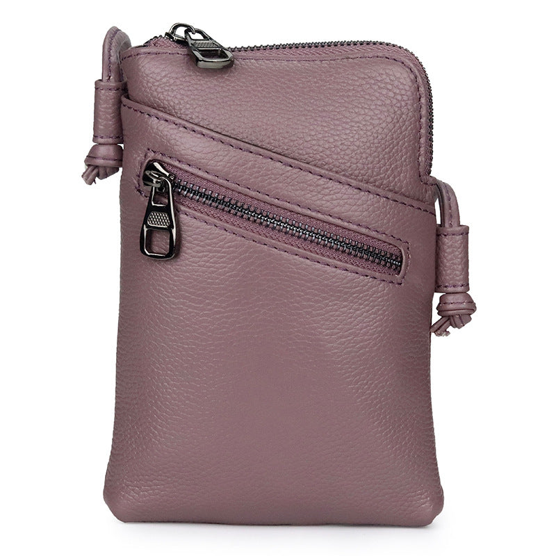 2023 Summer New Women Genuine Leather Shoulder Messenger Bags Female Cellphone Crossbody Bag Softness Small Purses And Handbags