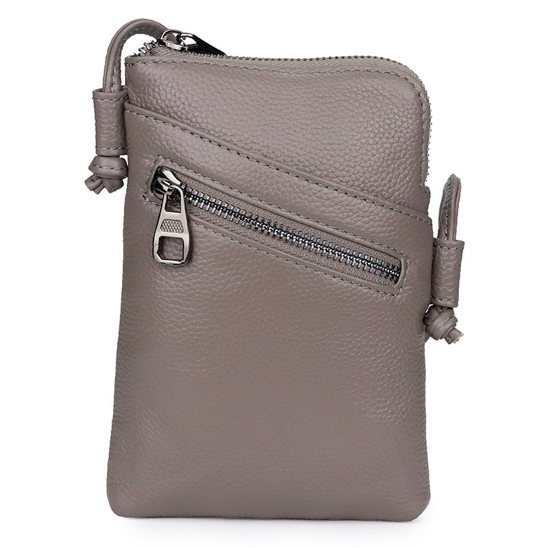 2023 Summer New Women Genuine Leather Shoulder Messenger Bags Female Cellphone Crossbody Bag Softness Small Purses And Handbags