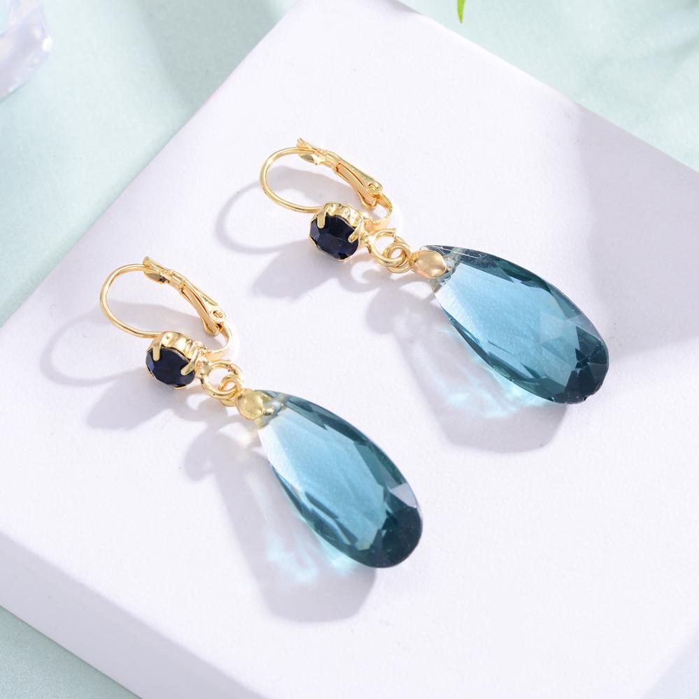 2023 Women'S Pendant Earrings Fashion Jewelry Crystal Stone Drop Earrings Women Wedding Luxury Earrings New