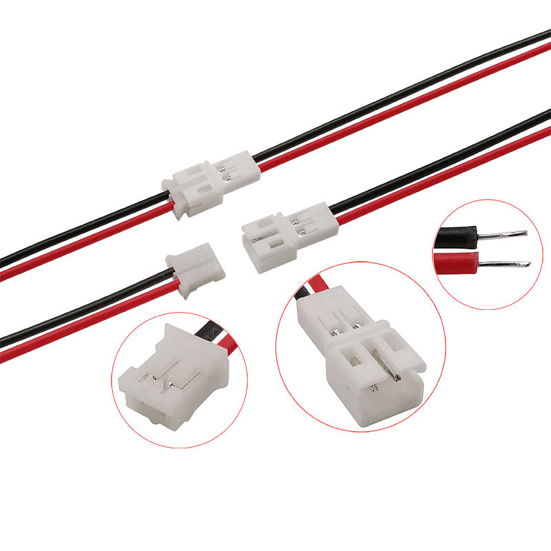 20Cm Jst Ph 2.0 2.0Mm Pitch 2 Pin Male Female Cable Connector Micro Jst Ph 2P Plug Jack Socket Terminals Wire Cables Connectors