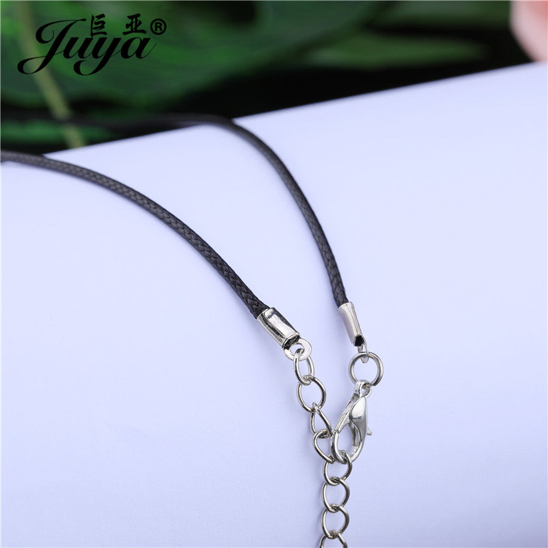 20Pcs/Lot 1.5Mm Black Leather Cord Chains Adjustable Braided 45Cm Rope For Diy Necklace Jewelry Making Accessories Findings