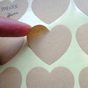 Kraft Heart Sticker