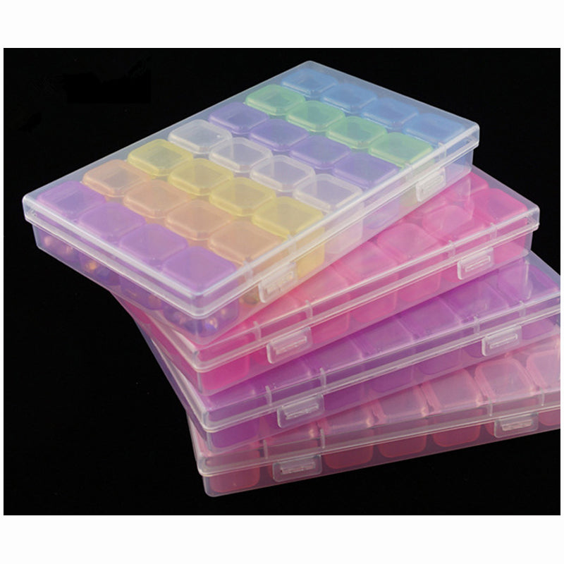28 Grid Dismountable Diamond Painting Accessories Diamond Embroidery Cases Pp Plastics Box Organizer Home Storage Boxes
