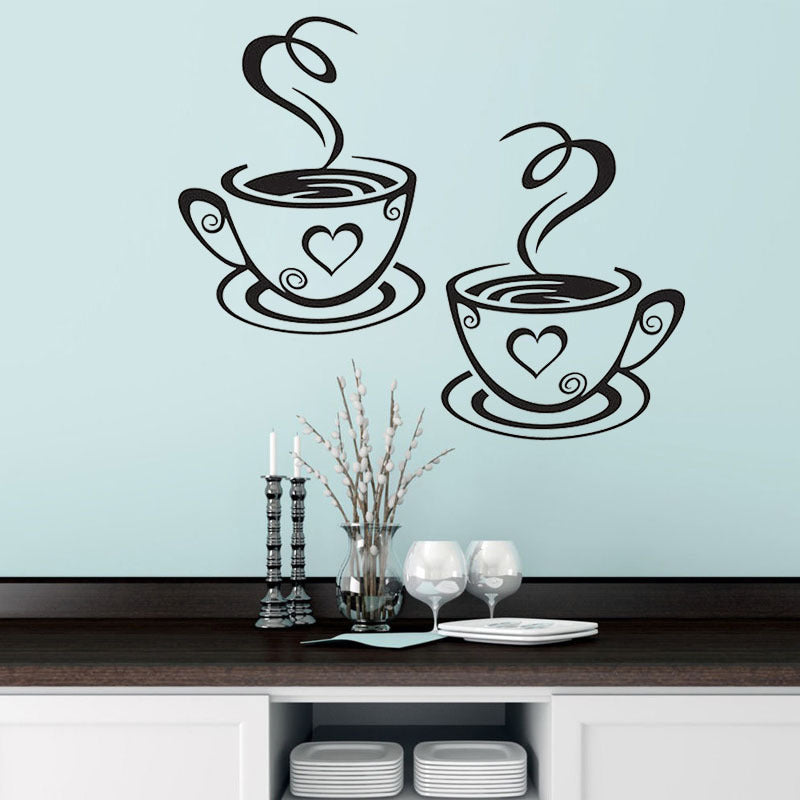 28 Styles Coffee Wall Stickers For Kitchen Decorative Stickers Vinyl Wall Decals Diy Stickers Home Decor Dining Room Shop Bar