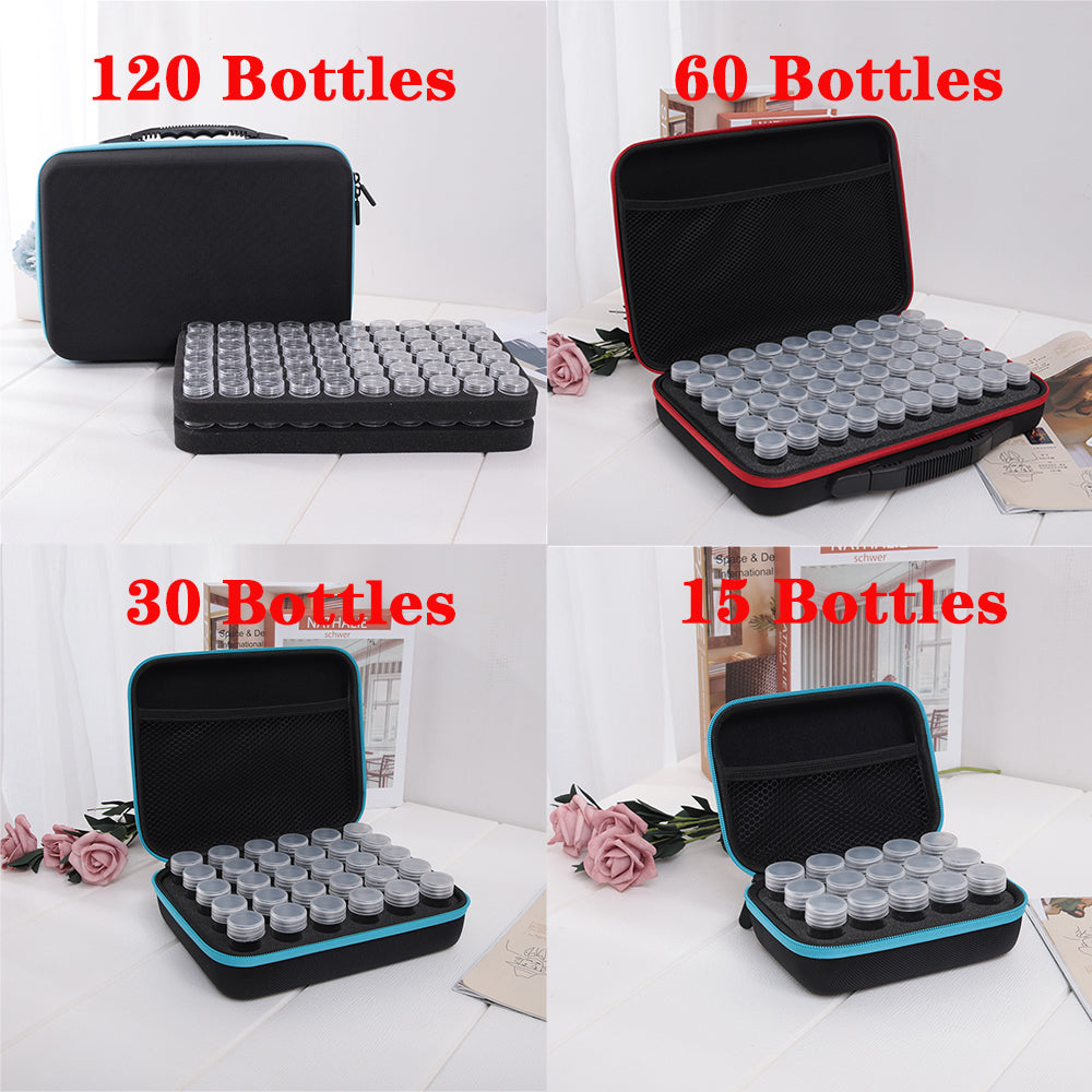 30/60/120 Bottles Diamond Painting Accessories Tool Carry Case Box Container Diamond Storage Bag Case Embroidery Mosaic