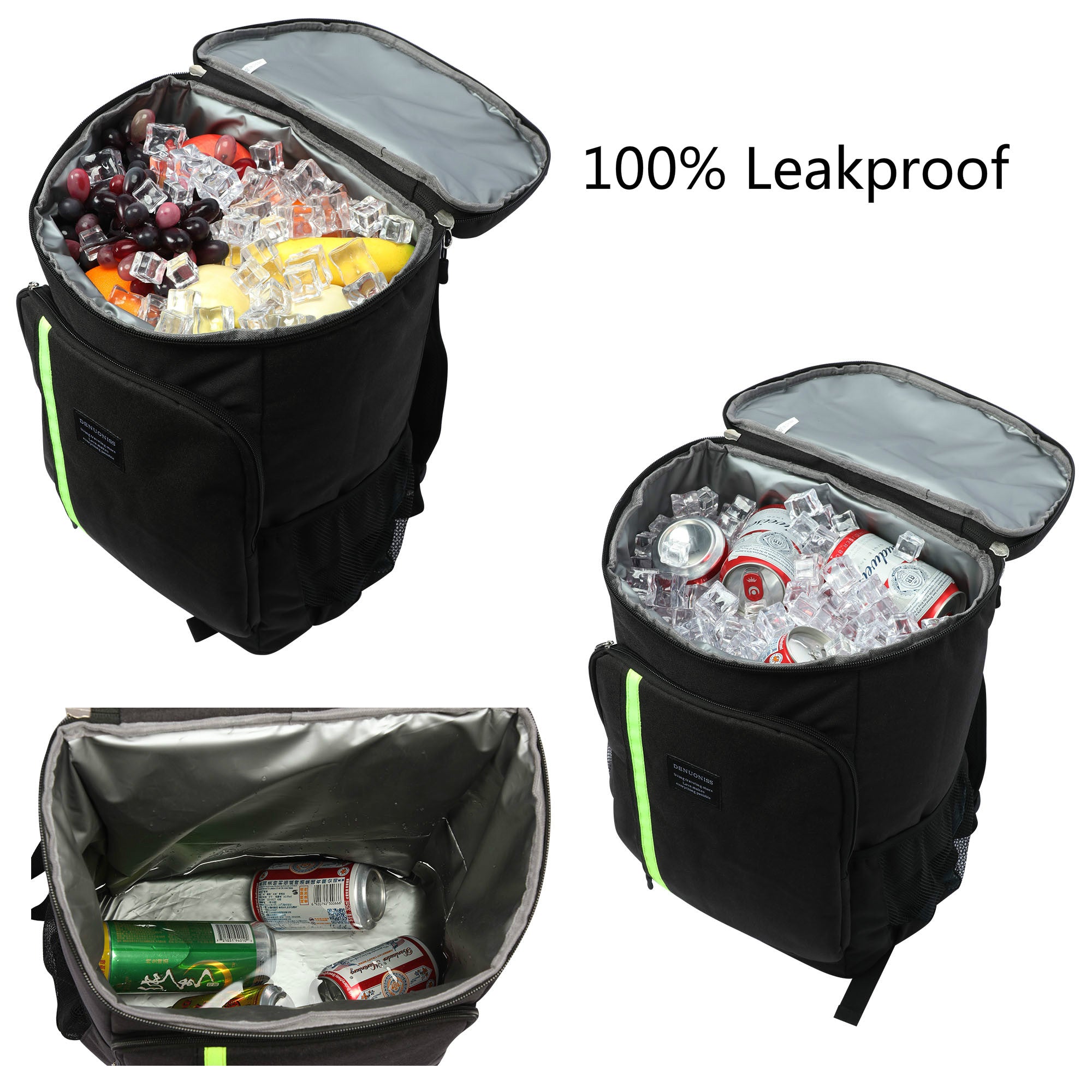 30L Large Storage Cooler Bag Women Bag Ice Pack Waterproof Cooler Bag For Beer Insulation Thermal Bag  With Bottle Opener