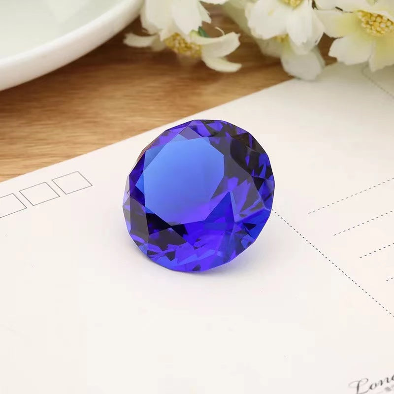 30Mm Crystal Glass Diamond Home Decor  Ornaments Fengshui Ornaments Decorative Ball For Wedding Miniatures Accessories Gifts